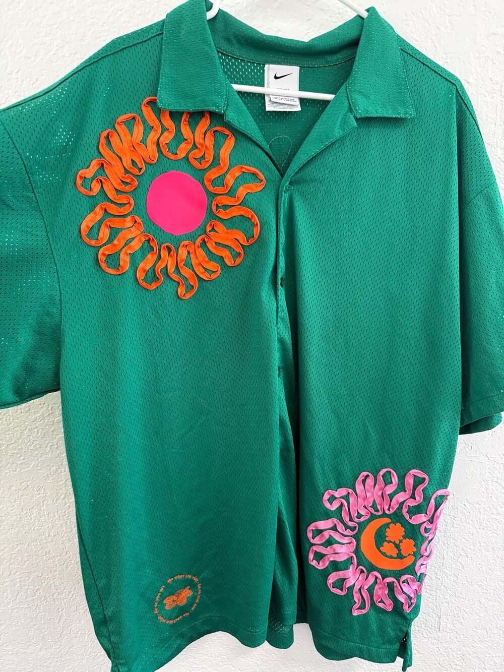 Nike Project O'Phoria Mesh Button-Down Shirt Green Size XL